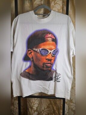 Dennis Rodman Tee Shirt Short Sleeves Sz Medium Cotton